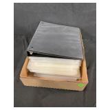 EMPTY BLINDER W/ BOX OF BLANK CARD SHEETS