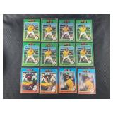 LOT OF 12 - 1975 MLB TOPPS A'S STARS BASEBALL