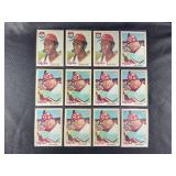 LOT OF 12 - 1978 MLB TOPPS RED'S STARS CARDS
