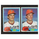 LOT OF 2 - 1981 MLB TOPPS NOLAN RYAN BASEBALL CARD