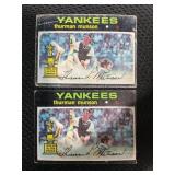 LOT OF 2 - 1971 MLB TOPPS THURMAN MUNSON ROOKIE