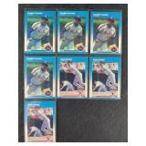 LOT OF 7 - 1987 MLB FLEER BASEBALL STARS CARDS