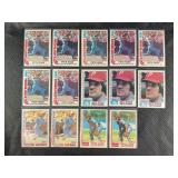 LOT OF 14 - 1982 MLB TOPPS PETE ROSE BASEBALL CARD