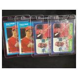 LOT OF 4 MLB CARDS - (2) 1986 FLEER PAUL O'NEILL
