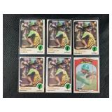 LOT OF 6 - 1972-1973 MLB TOPPS REGGIE JACKSON