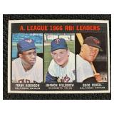 1967 MLB TOPPS A. LEAGUE 1966 RBI LEADERS CARD