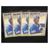 LOT OF 4 - 1989 MLB FLEER KEN GRIFFEY JR CARDS