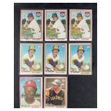 LOT OF 8 - 1978 MLB TOPPS BASEBALL STARS CARDS