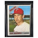 1966 MLB TOPPS CLAY DALRYMPLE (MISCUT BACK) -