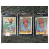 LOT OF 3 MLB WILLIE MCGEE ROOKIE BASEBALL CARDS