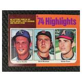 1975 MLB TOPPS NOLAN RYAN '74 HIGHLIGHTS CARD #7