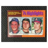 1975 MLB TOPPS NOLAN RYAN '74 HIGHLIGHTS CARD #7