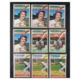 LOT OF 9 - 1977 MLB TOPPS BASEBALL STARS CARDS