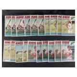 LOT OF 20 - 1977 MLB TOPPS RED'S STARS CARDS