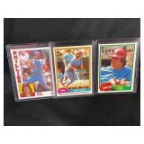 LOT OF 3 MLB PETE ROSE BASEBALL CARDS