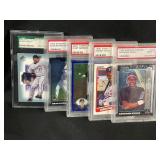 LOT OF 5 MLB GRADED CARDS -  PSA1999 BOWMAN CHROME