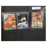 LOT OF 5 - 1985 MLB DONRUSS RED'S STARS CARDS