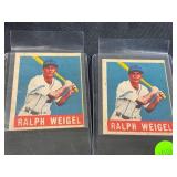LOT OF 2 - 1948 MLB LEAF RALPH WEIGEL - COLDWATER