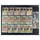 LOT OF 17 - 1974 MLB TOPPS BASEBALL STARS CARDS