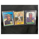 LOT OF 3 MLB BARRY BONDS ROOKIE CARDS - DONRUSS