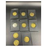 LOT OF 9 COMMEMORATIVE COINS - MLB PLAYERS