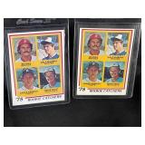 LOT OF 2 - 1978 MLB TOPPS DALE MURPHY '78 ROOKIE