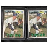 LOT OF 3 MLB CARDS - (2) 1967 TOPPS JIM PERRY &