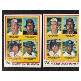 LOT OF 2 - 1978 MLB TOPPS LOU WHITAKER ROOKIE CARD