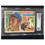 SGC 1956 TOPPS #31 HANK AARON GRAY BACK 1 PR