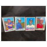 LOT OF 8 - 1982 TOPPS MLB CARDS - BLANK BACKS