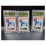 LOT OF 3 MISC MLB CARDS - NOLAN RYAN graded 10