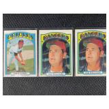 LOT OF 3 - 1972 MLB TOPPS STARS BASEBALL CARDS