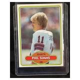 1980 NFL TOPPS PHIL SIMMS ROOKIE CARD