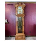 CUSTOM BUILT GRANDFATHER CLOCK WITH WEST GERMAN
