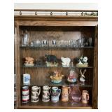CONTENTS OF CABINET IN KITCHEN - DRINKING GLASSES,