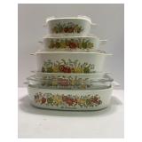 CORNING WARE SPICE OF LIFE CASSEROLE DISH SET WITH