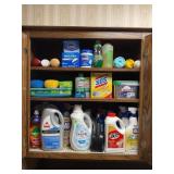 CONTENTS OF CABINET IN LAUNDRY ROOM - CLEANING