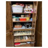 CONTENTS OF CABINET IN LAUNDRY ROOM - CANNING JARS