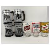 BUDWEISER, SCHLITZ & MILLER HIGH LIFE BEER GLASSES