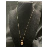 10 KT GOLD NECKLACE WITH NUGGET PENDANT - 2.70