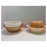 LOT OF FIRE KING MIXING & CARNIVAL GLASS BOWLS