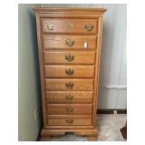 OAK 6 DRAWER CUSTOM MADE LINEN CHEST - 25' X 19' X