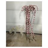 STERLING ACRYLIC SLEIGH WITH REINDEER AND