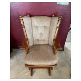 WOOD GLIDER ROCKER WITH CUSHION