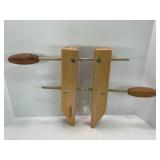 LOT OF 2 WOODEN BAR CLAMPS MADE BY BOB
