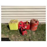 LOT OF FUEL CANS- 2 GALLON PLASTIC CAN, 1 GALLON