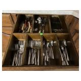 CONTENTS OF DRAWERS IN KITCHEN - SILVERWARE,