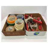 LARGE LOT OF MASKING TAPE, DUCT TAPE, HANDY CLAP