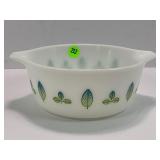 RARE PYREX 1959 PROMO BLUE GREEN LEAF #472