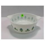 RARE PYREX 1959 PROMO BLUE GREEN LEAF #472